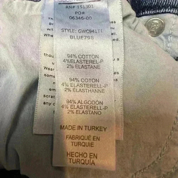 Good AMERICAN Good Waist High Waist Crop Skinny Jeans In Blue798 Size 10/30 - Picture 8 of 8